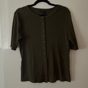 Banana Republic Khaki Button-Down Women's Shirt